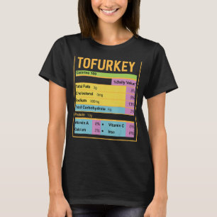 Camiseta Divertidos datos de nutrición en tofurkey