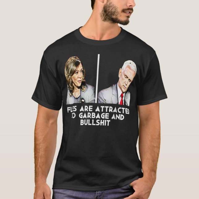 Camiseta Divertidos debates sobre Mike Pence Fly (Anverso)