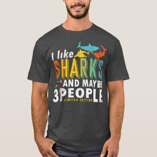 Camiseta Divertidos dichos de tiburón me gustan los tiburon
