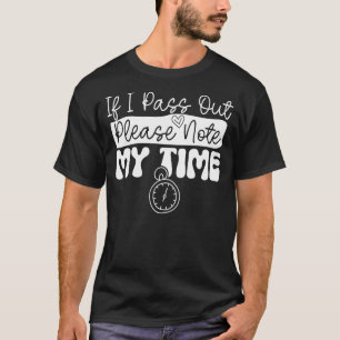 Camiseta Divertidos dichos hacer gimnasia si me desmayo, po