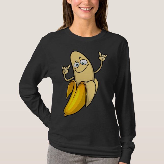 Camiseta Divertidos diseños bananeros para hombres mujeres  (Anverso)