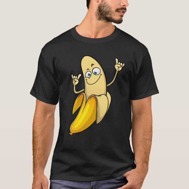 Camiseta Divertidos diseños bananeros para hombres mujeres  (Anverso)