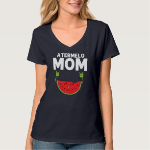 Camiseta Divertidos diseños de sandía para mamás mujeres Fr