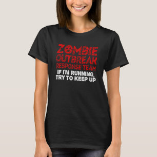 Camiseta Divertidos diseños Zombie En Ejecución Para Hombre