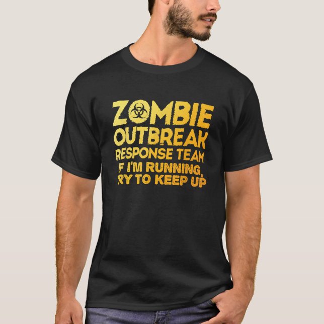 Camiseta Divertidos diseños Zombie En Ejecución Para Hombre (Anverso)