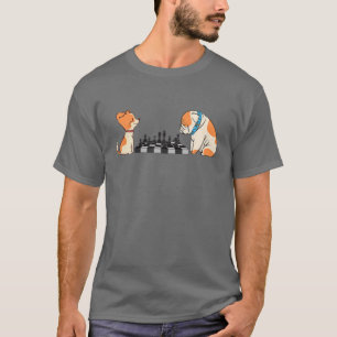 Camiseta Divertidos dos perros de dibujos animados jugando