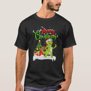 Camiseta Divertidos guerreros de Iguana con Xmas iluminando