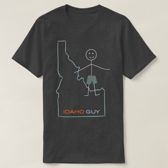 Camiseta Divertidos hombres Idaho Design ID Boys Idaho Souv (Diseño del anverso)