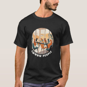Camiseta Divertidos Looks de Gato Modernos de Mitad de Sigl
