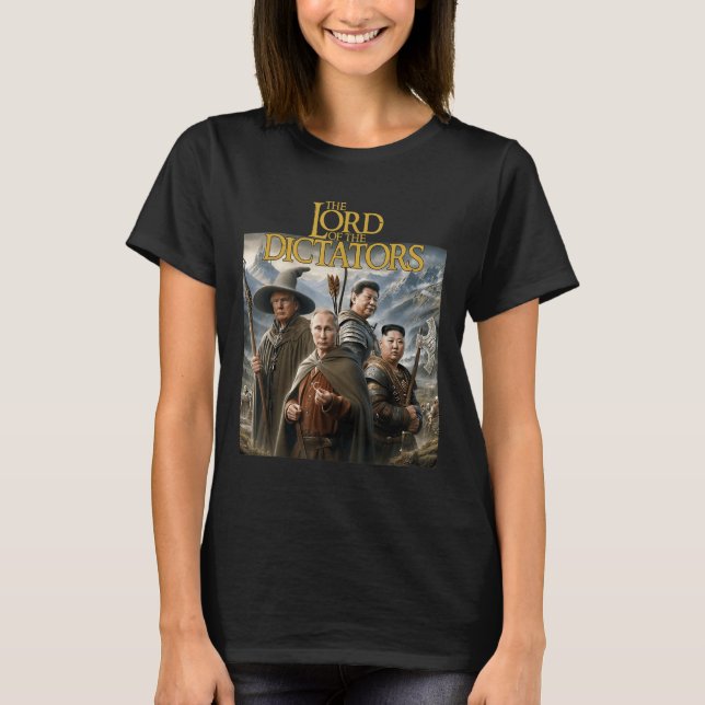 Camiseta Divertidos Lord Dictadores contra Putin Trump Kim  (Anverso)