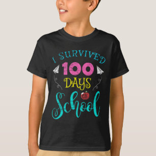 Camiseta Divertidos Maestros Estudiantes Sobreviví A 100 Dí