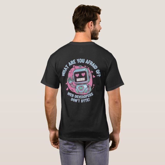 Camiseta 🤖 divertidos memes de desarrolladores web que no  (Reverso completo)