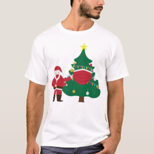 Camiseta Divertidos Navidades 2020 Santa y árbol decorado