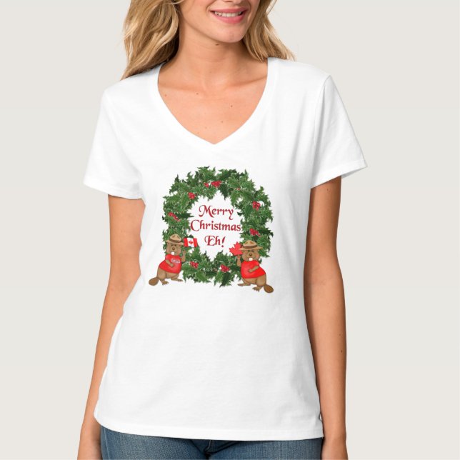 Camiseta Divertidos Navidades canadienses (Anverso)