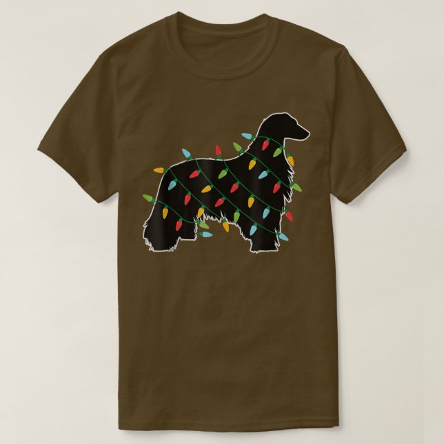Camiseta Divertidos Navidades de árboles de perro de galgo  (Diseño del anverso)