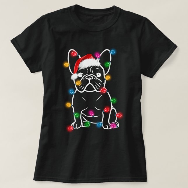Camiseta Divertidos Navidades de árboles de perros Bulldog  (Diseño del anverso)