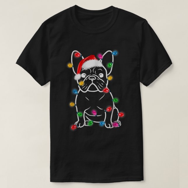 Camiseta Divertidos Navidades de árboles de perros Bulldog  (Diseño del anverso)
