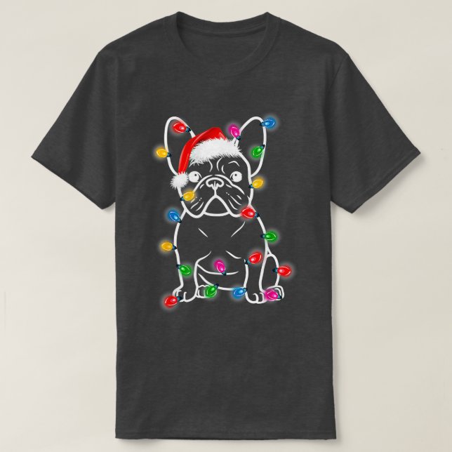 Camiseta Divertidos Navidades de árboles de perros Bulldog  (Diseño del anverso)