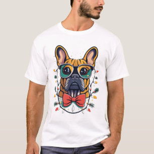 Camiseta Divertidos Navidades de árboles de perros Bulldog 