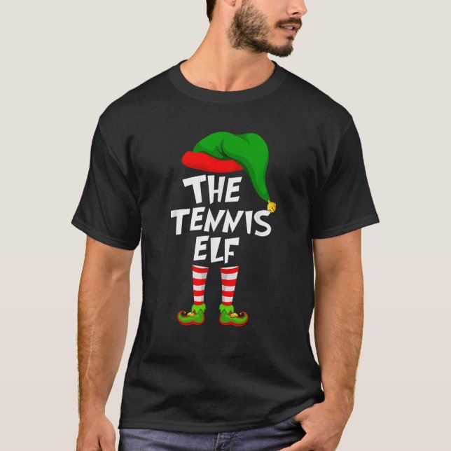 Camiseta Divertidos Navidades de familia de juego El Tennis (Anverso)