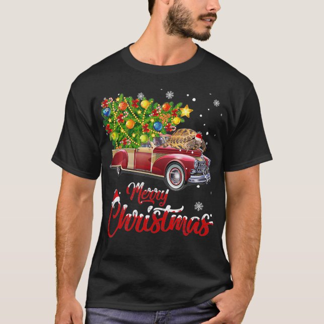Camiseta Divertidos Navidades de la Tortuga de Sulcata Afri (Anverso)