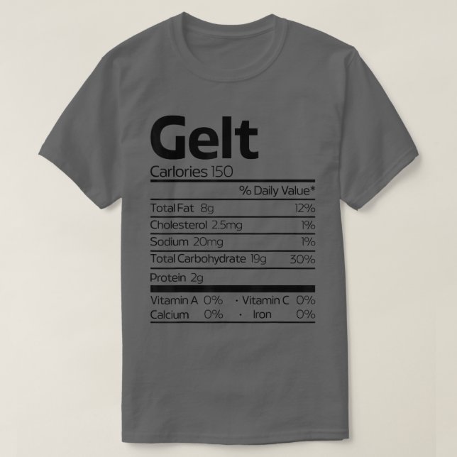 Camiseta Divertidos Navidades de los hechos sobre la nutric (Diseño del anverso)