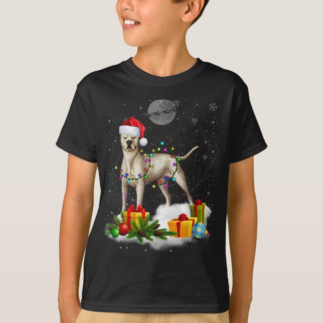 Camiseta Divertidos Navidades de perros argentinos iluminan (Anverso)