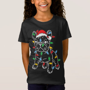 Camiseta Divertidos Navidades de perros Bulldoges franceses