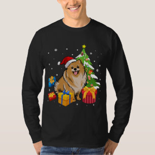 Camiseta Divertidos Navidades de perros de Santa Pomerania