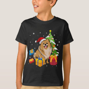 Camiseta Divertidos Navidades de perros de Santa Pomerania 