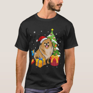 Camiseta Divertidos Navidades de perros de Santa Pomerania 