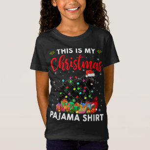 Camiseta Divertidos Navidades de perros de Terranova ilumin