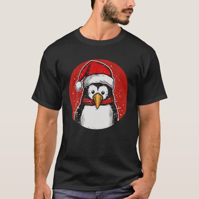 Camiseta Divertidos Navidades de pingüinos amantes de los a (Anverso)