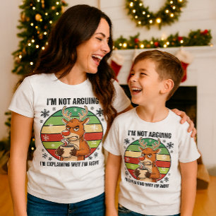 Camiseta Divertidos Navidades de renos que no discuto por v