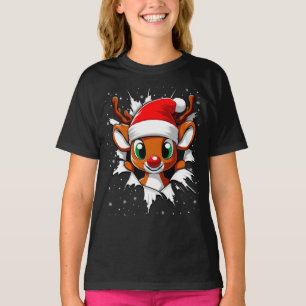 Camiseta Divertidos Navidades de renos Rudolph