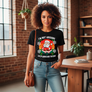 Camiseta Divertidos Navidades de Santa Enojo que no discuto