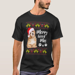 Camiseta Divertidos Navidades de Woofmas Perro Navidad Paja