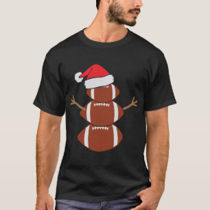 Camiseta Divertidos Navidades del juego del rugby de Snowma