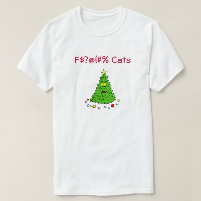 Camiseta Divertidos Navidades del tema del gato dan ideas F (Diseño del anverso)