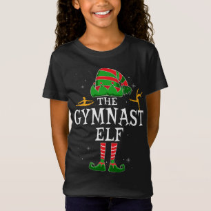 Camiseta Divertidos Navidades familiares de la gimnasta Elf