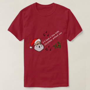 Camiseta Divertidos Navidades gay tendré una bola azul LGB