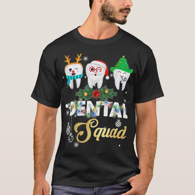 Camiseta Divertidos Navidades higiénicos dentistas (Anverso)