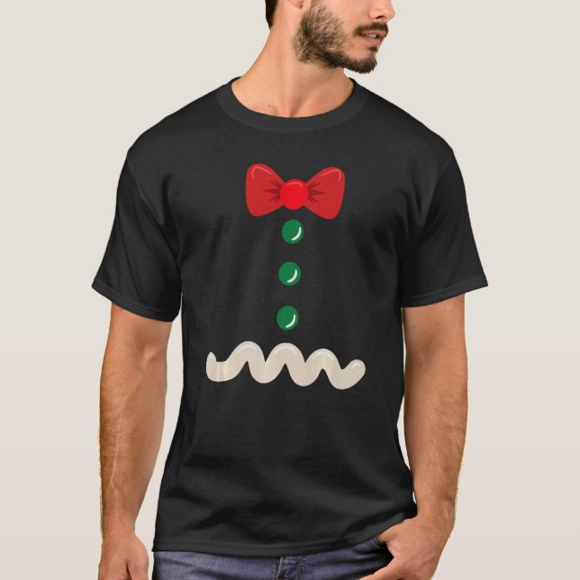 Camiseta Divertidos Navidades Jumper Gingerbread Hombre Ves (Anverso)