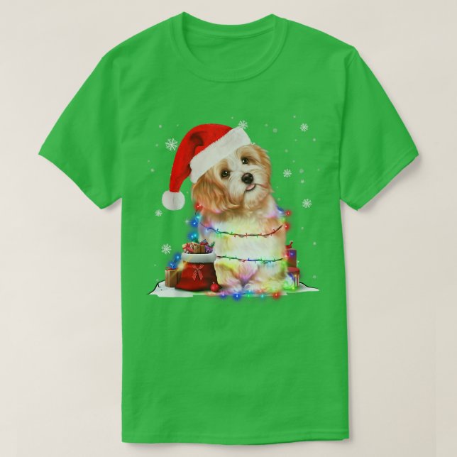 Camiseta Divertidos Navidades malteses de árboles de perros (Diseño del anverso)