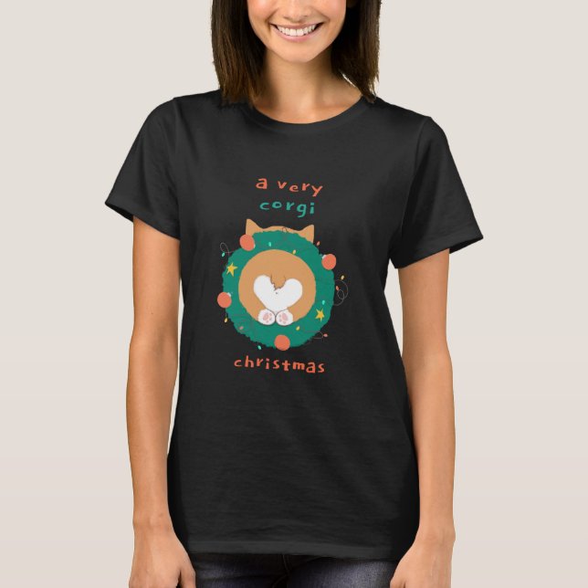 Camiseta Divertidos Navidades Muy Corgi (Anverso)