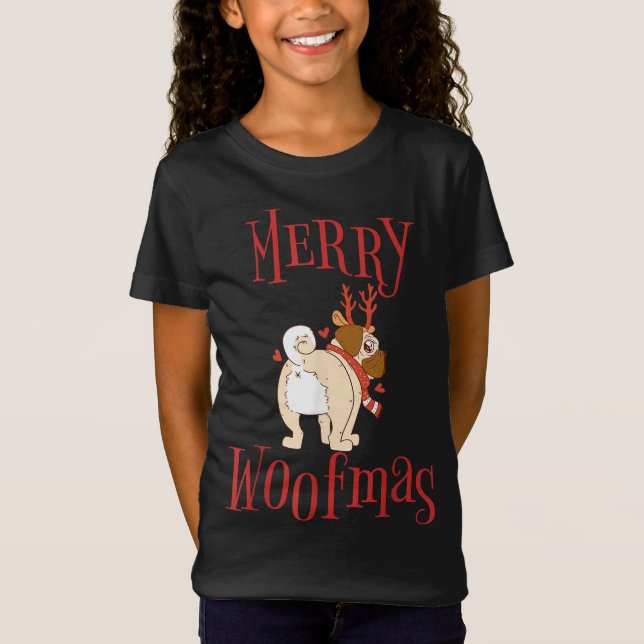 Camiseta Divertidos Navidades Perro Navidad Árbol de Navida (Anverso)