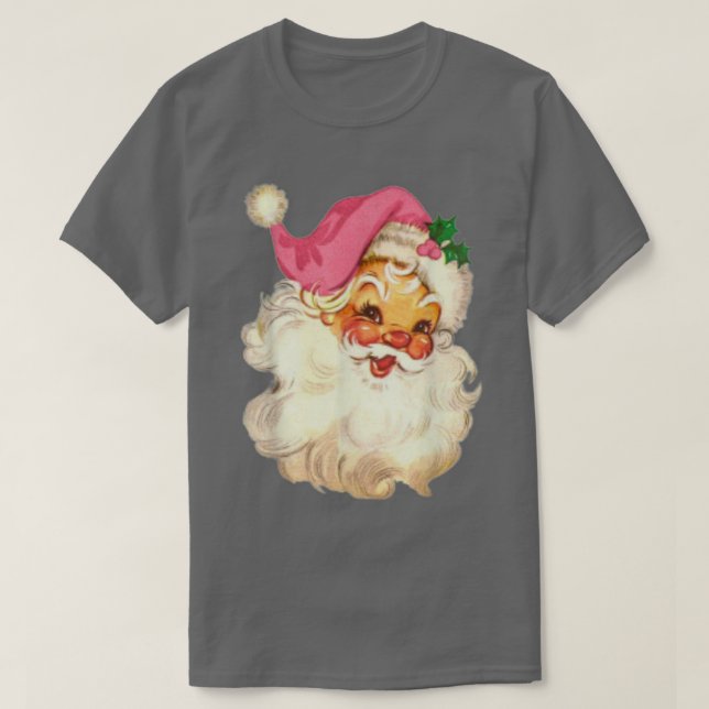 Camiseta Divertidos Navidades rosados de Santa Claus Desi (Diseño del anverso)