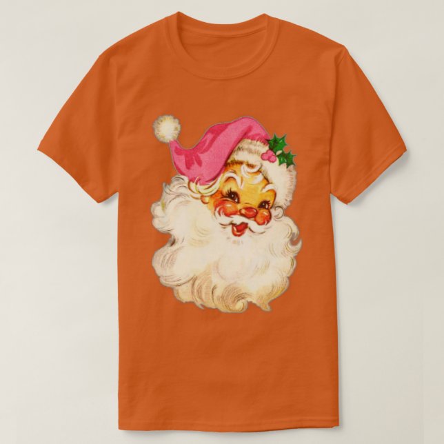 Camiseta Divertidos Navidades rosados de Santa Claus Desi (Diseño del anverso)
