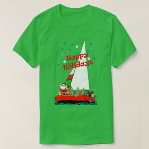 Camiseta Divertidos Navidades Santa en marinero