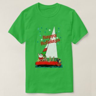 Camiseta Divertidos Navidades Santa en marinero